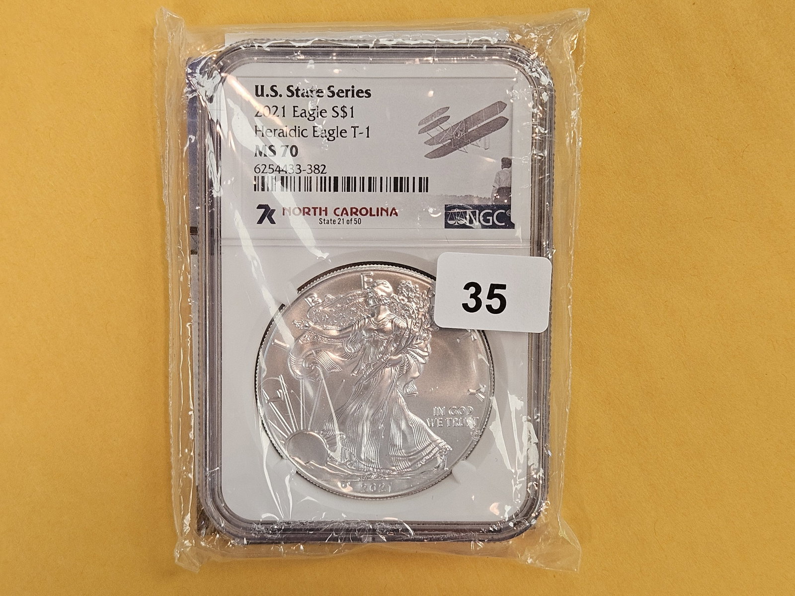 PERFECT! NGC 2021 American Silver Eagle in Mint State 70 (1 of 2)