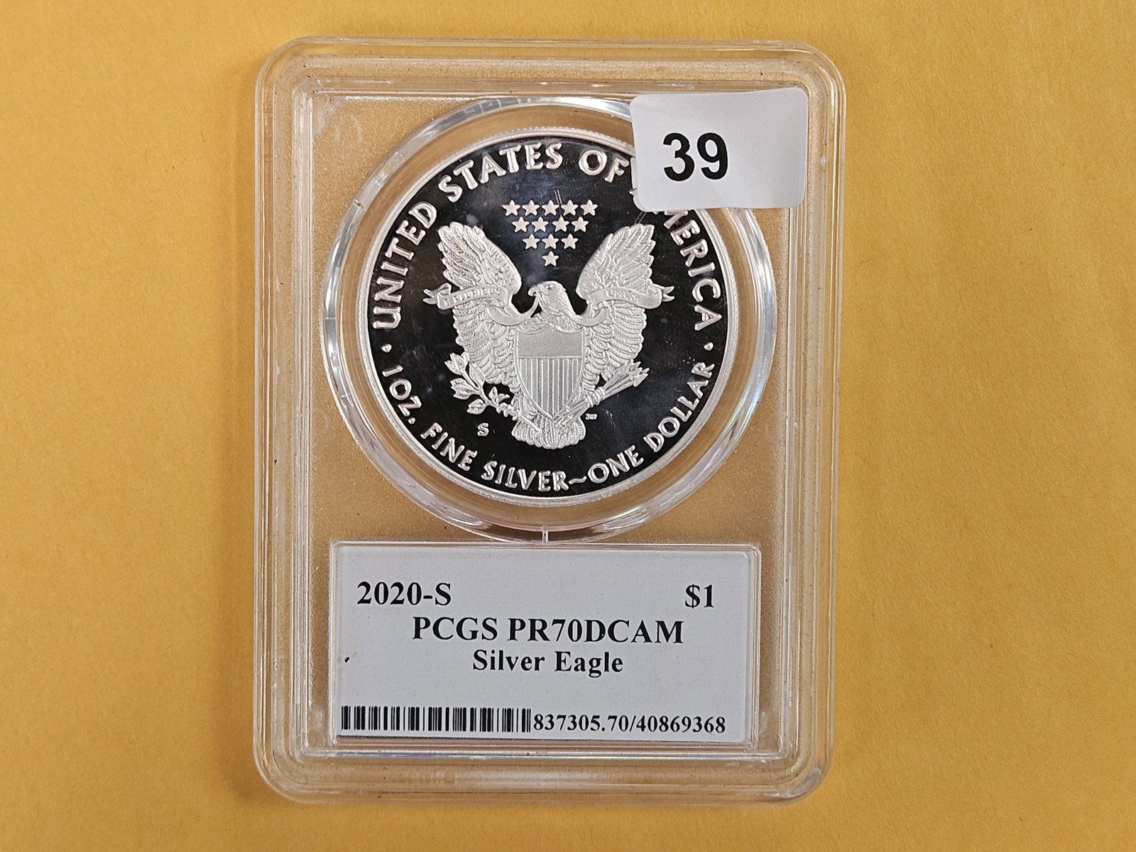 PERFECT! PCGS 2020-S American Silver Eagle in Proof 70 Deep Cameo: Perfect Grade
