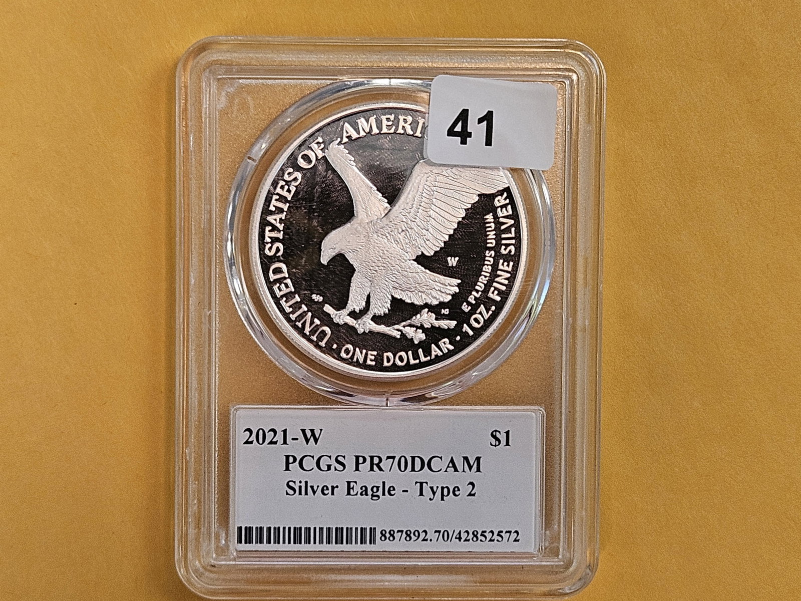 PERFECT! PCGS 2021-W American Silver Eagle in Proof 70 Deep Cameo (1 of 2)