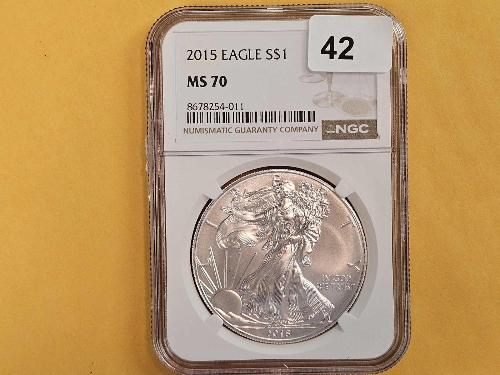 PERFECT! NGC 2015 American Silver Eagle in Mint State 70 (1 of 2)