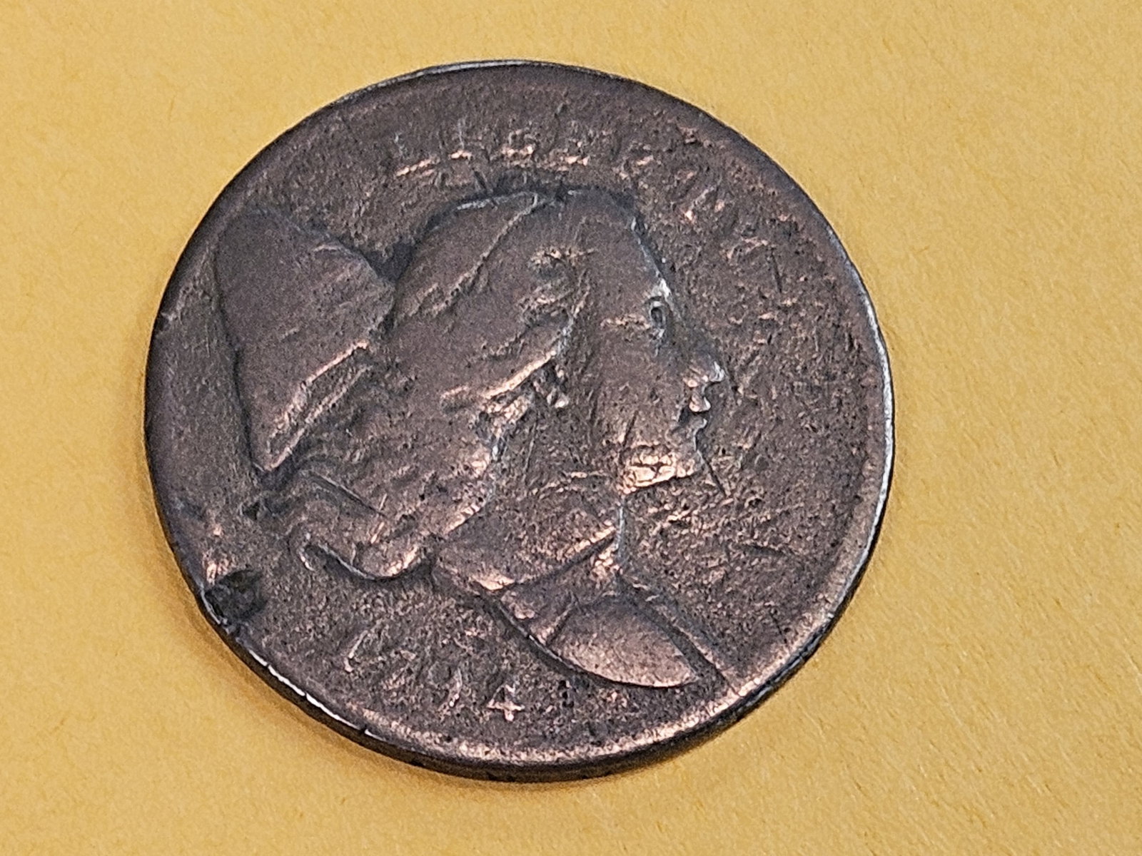 * Scarce 1794 Liberty Cap Half Cent in Fine - details - 3