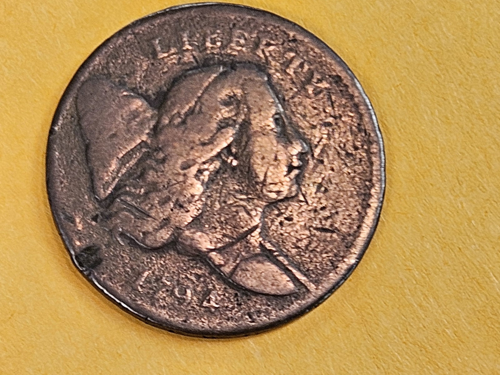 * Scarce 1794 Liberty Cap Half Cent in Fine - details - 4