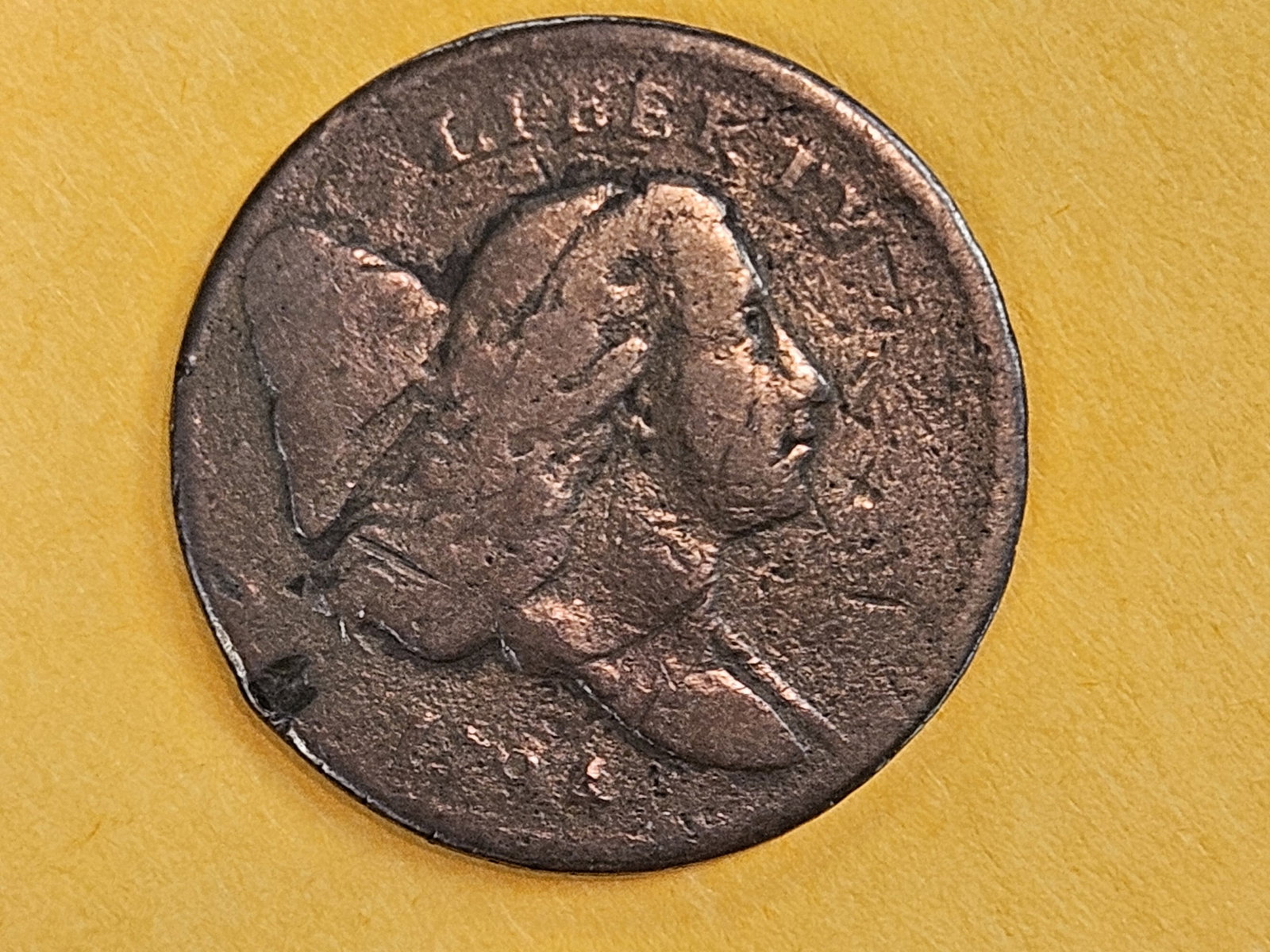 * Scarce 1794 Liberty Cap Half Cent in Fine - details - 5