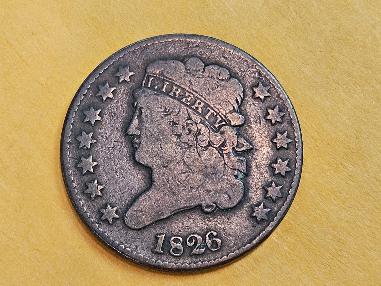 1826 Classic head Half Cent in Fine: Solid