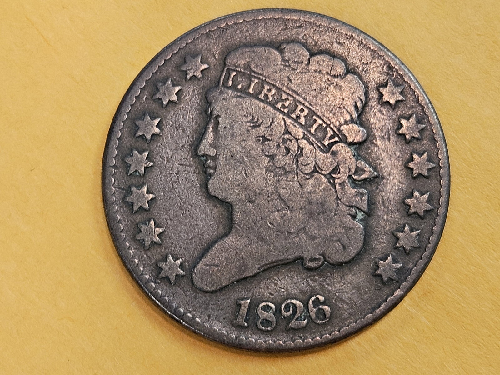 1826 Classic head Half Cent in Fine - 3