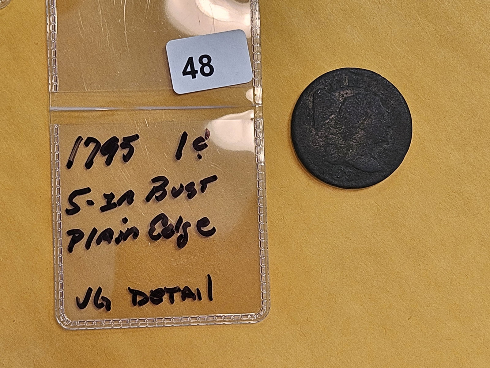 * Scarcer 1795 Liberty Cap Large Cent in Very Good - details - 2