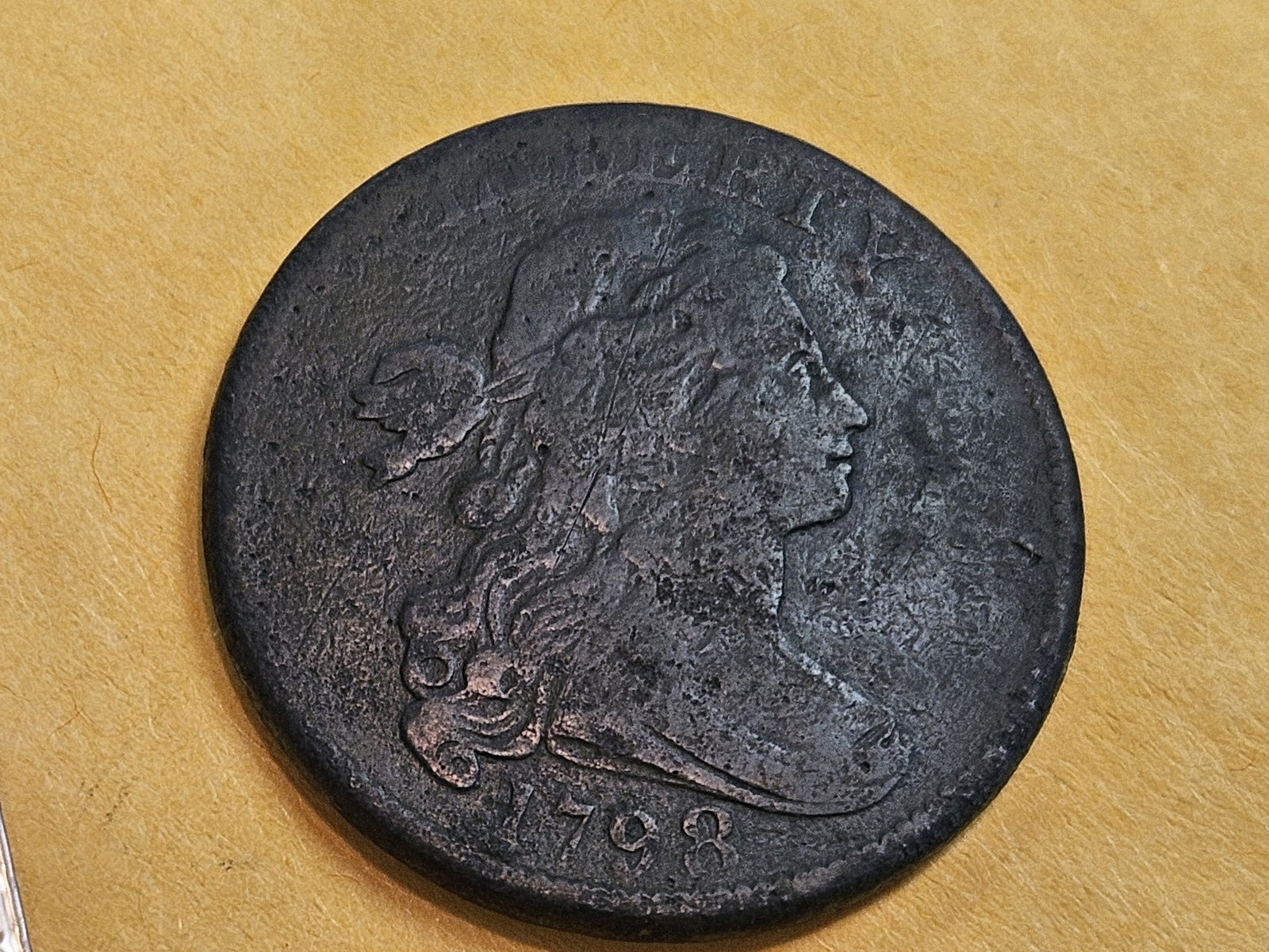 1798 Draped Bust Large Cent in Fine - details - 3
