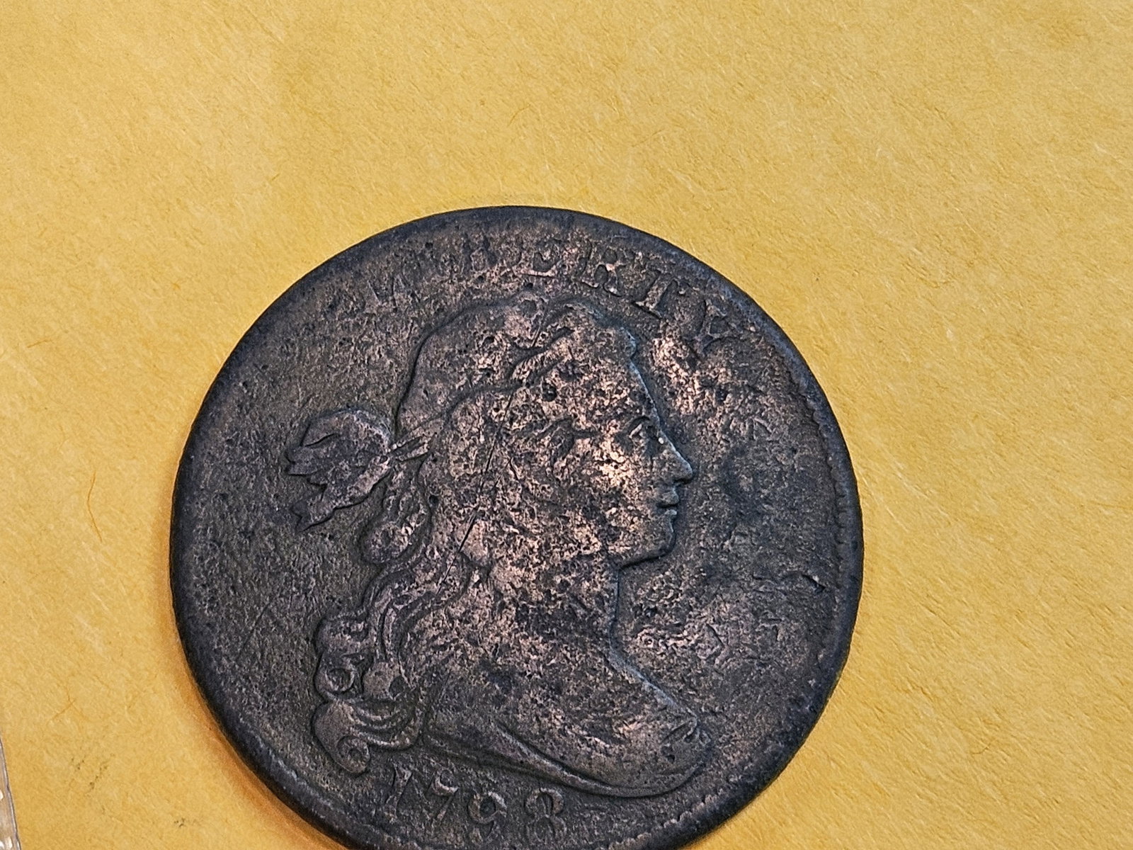 1798 Draped Bust Large Cent in Fine - details - 4