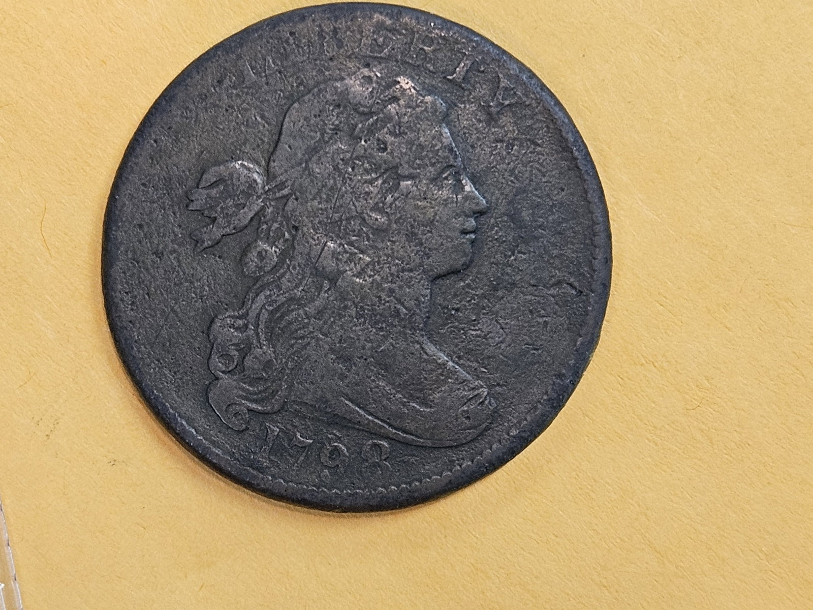 1798 Draped Bust Large Cent in Fine - details - 5