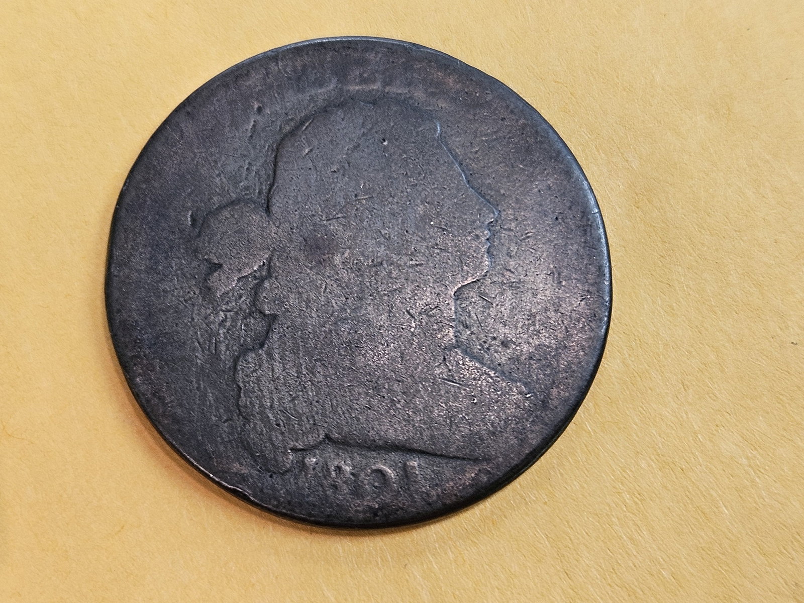 1801 Draped Bust Large Cent in About Good (1 of 3)
