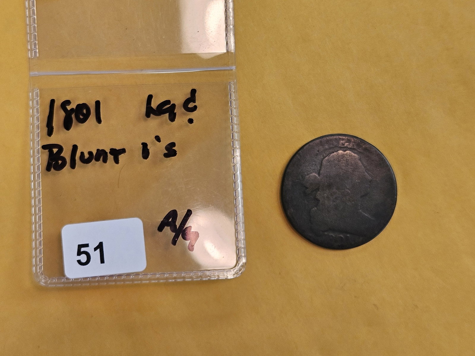 1801 Draped Bust Large Cent in About Good - 2