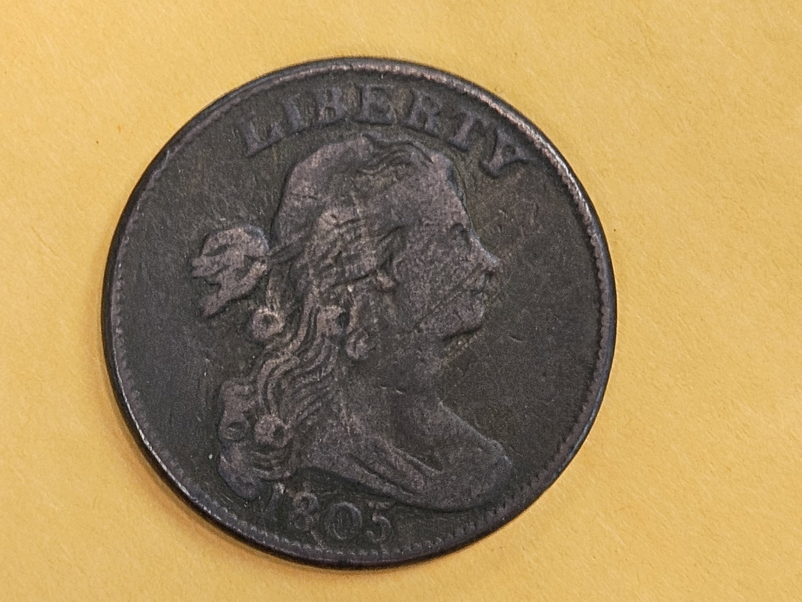 1805 Draped Bust Large Cent in Very Fine - 4