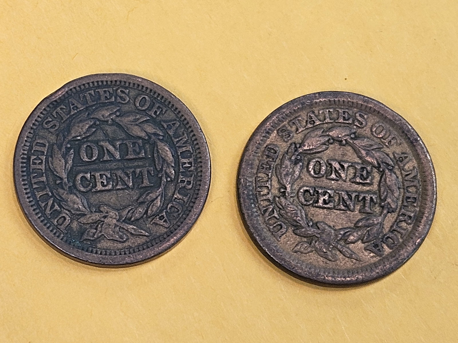 1848 and 1850 Braided Hair Large Cents - 4