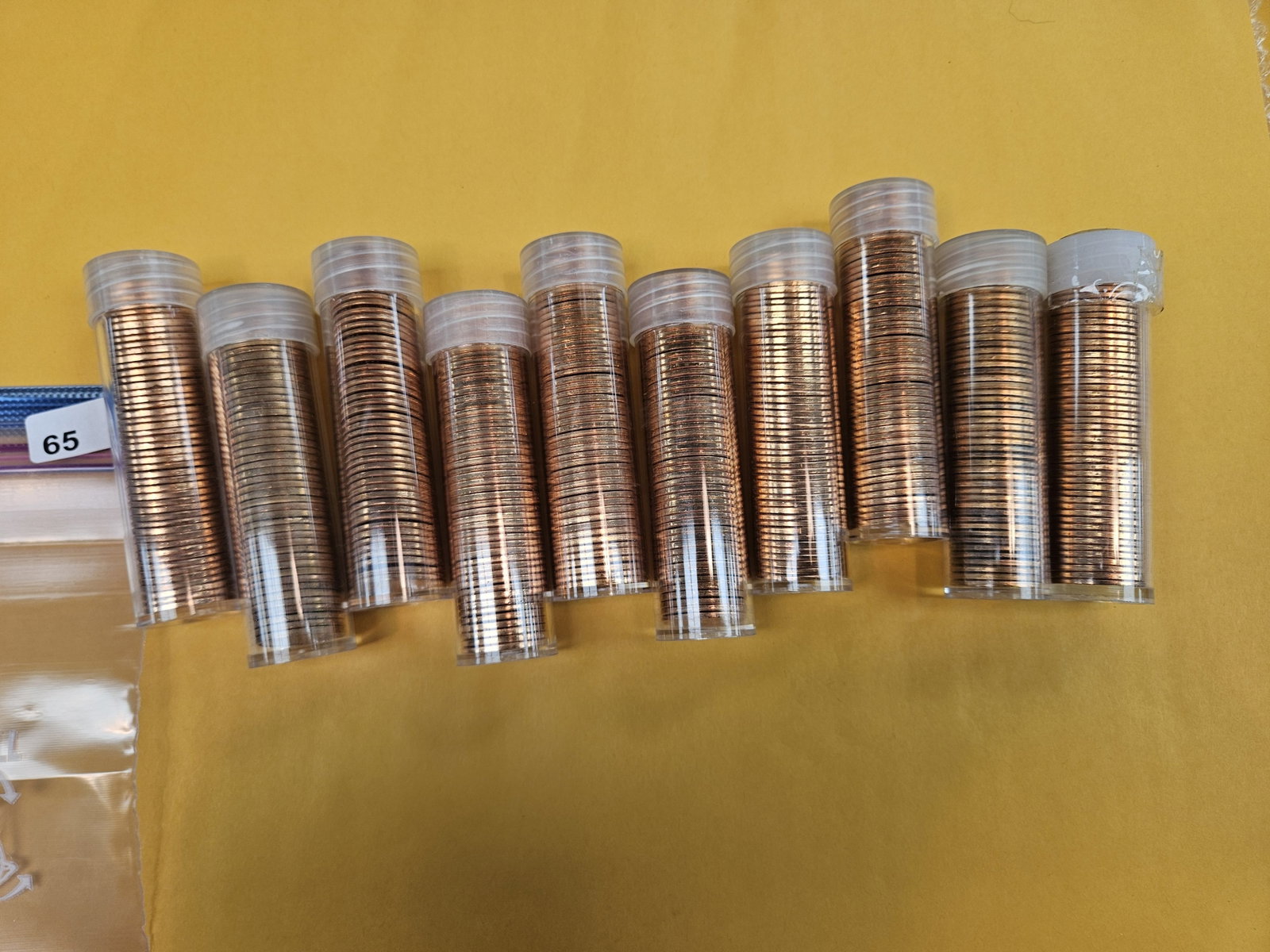 TEN mixed Rolls of Brilliant Uncirculated Lincoln cents - 2