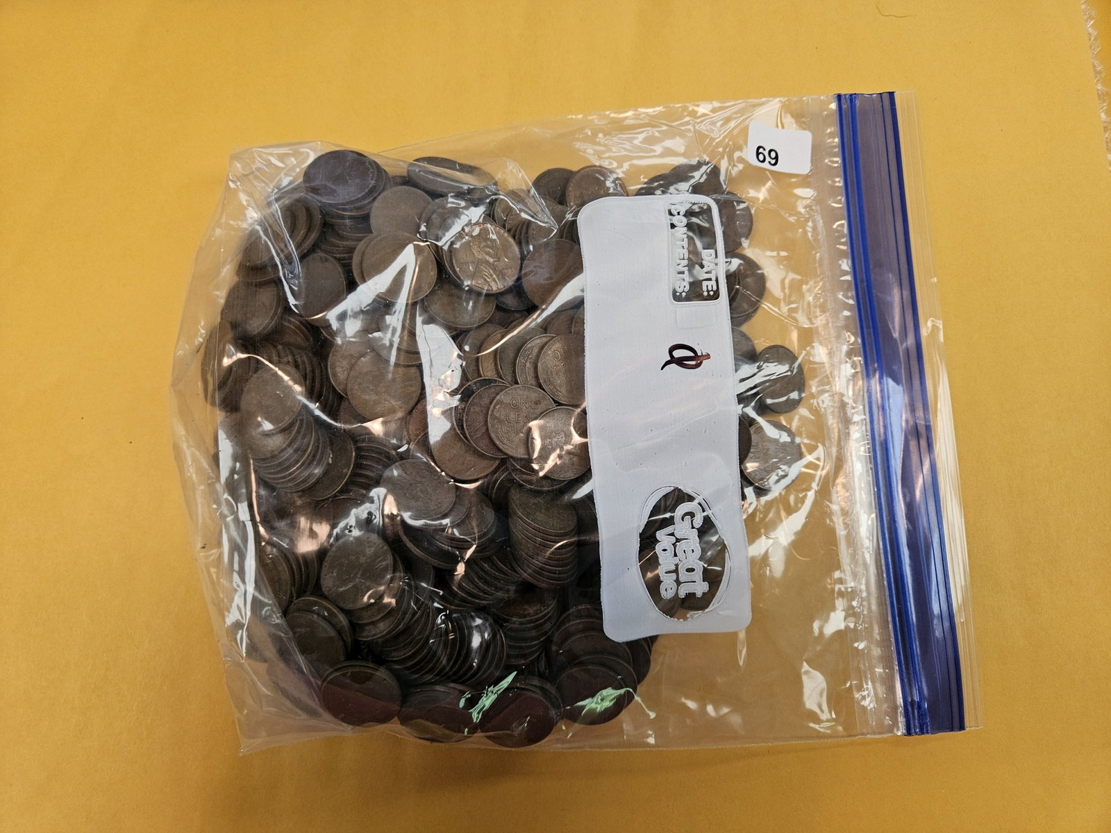 THREE POUNDS of Wheat cents: Mixed. Came in over the counter. Unsearched by us