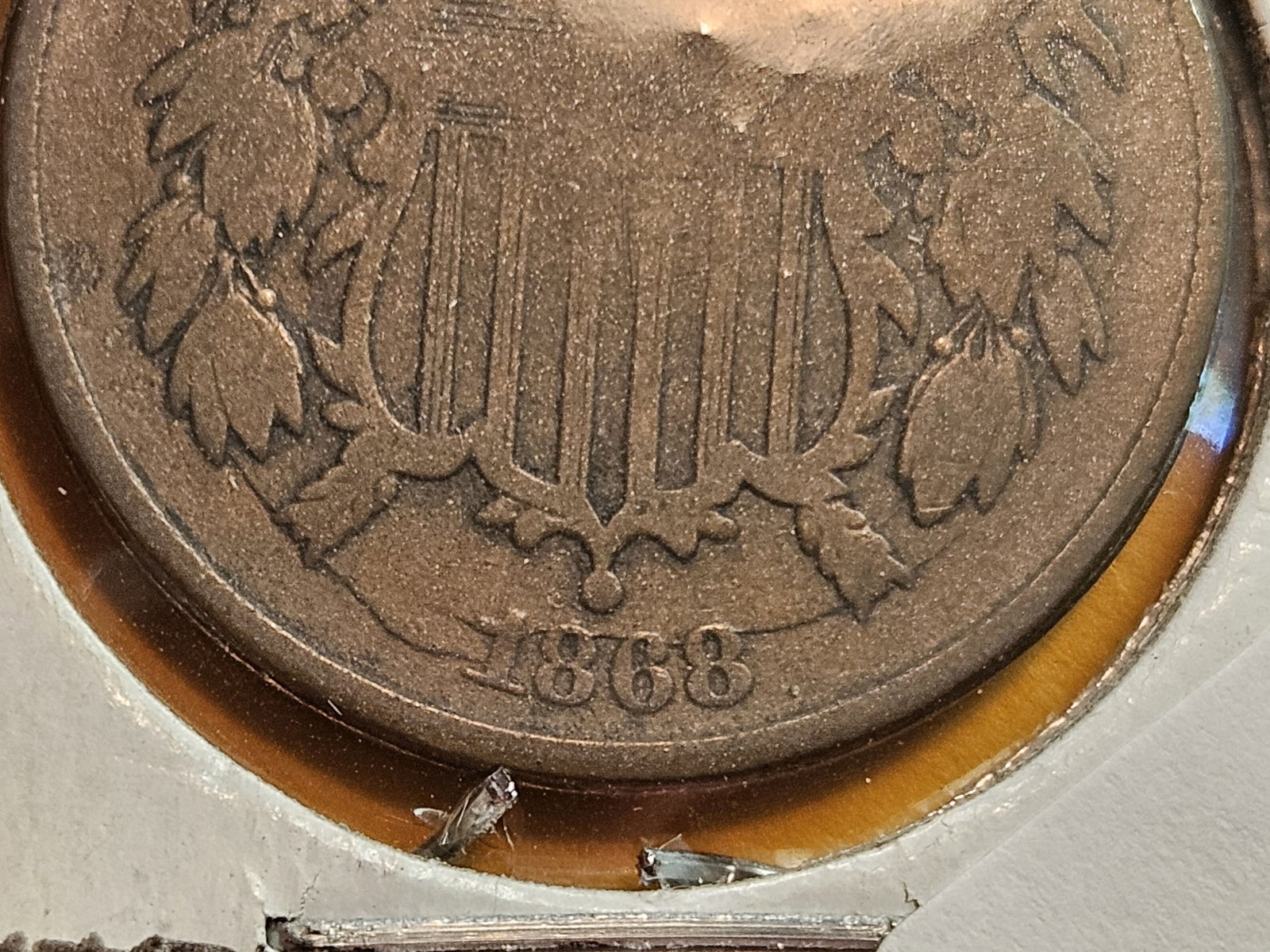 MINT ERROR! 1868 Two Cent piece - 3