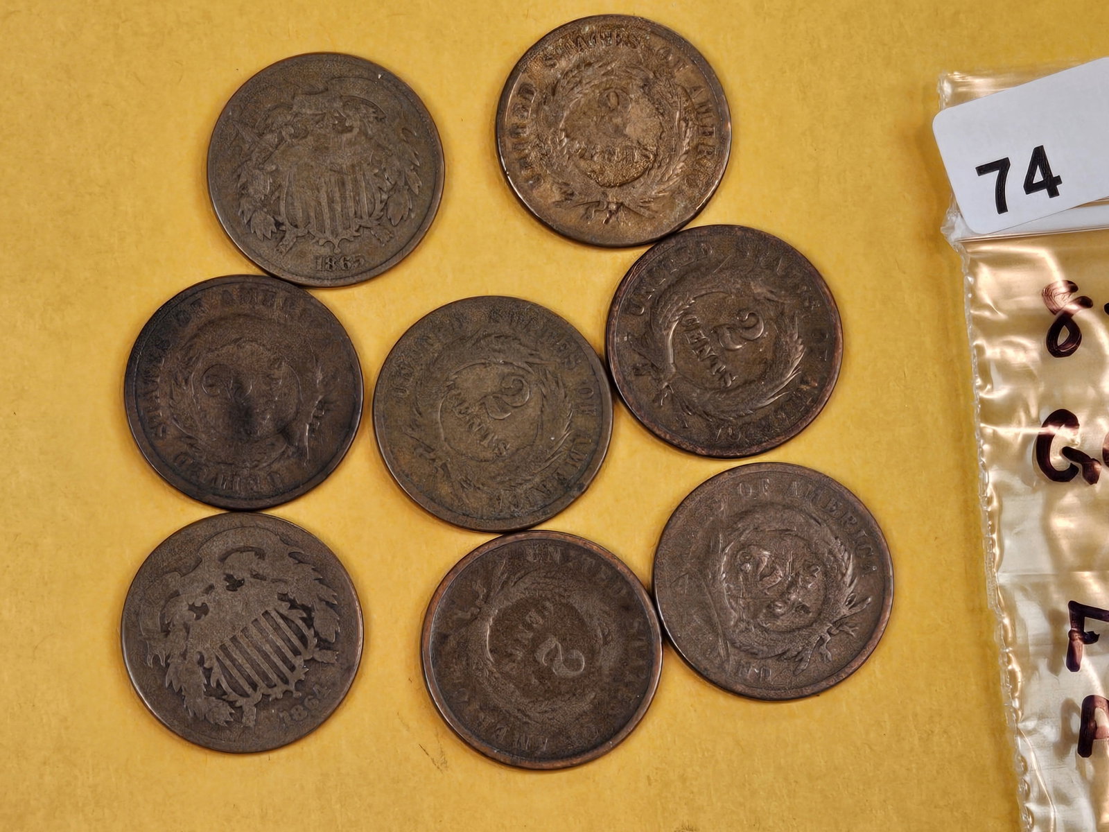 Eight 2-Cent pieces - 3