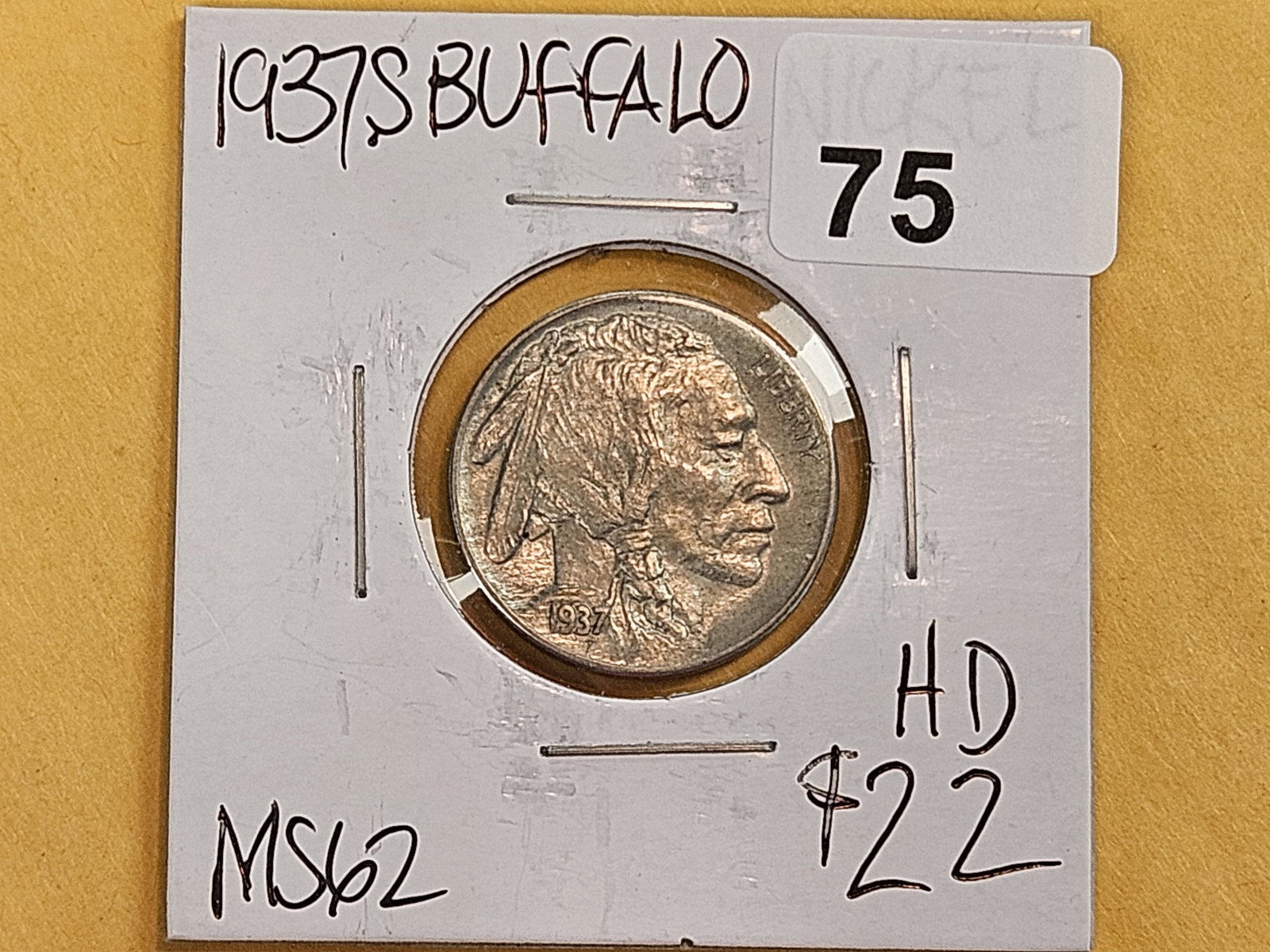 Brilliant Uncirculated 1937-S Buffalo Nickel - 2