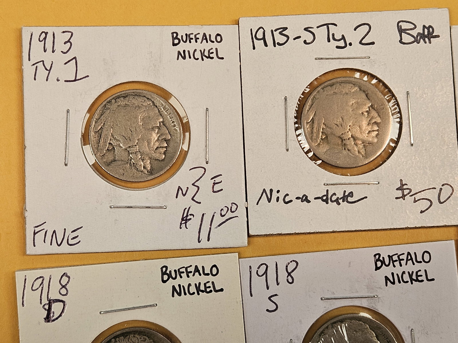 Eight mixed Semi-Key or better date Buffalo Nickels - 2