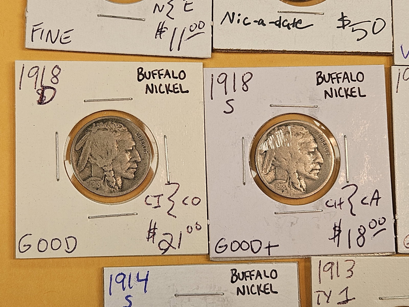 Eight mixed Semi-Key or better date Buffalo Nickels - 4