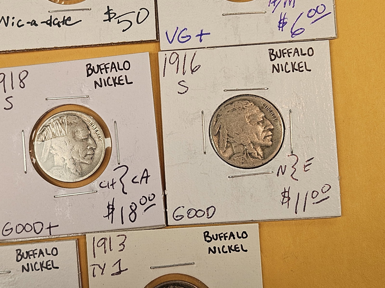 Eight mixed Semi-Key or better date Buffalo Nickels - 5