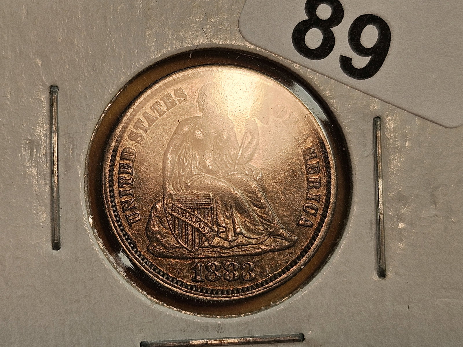 1883 Seated Liberty silver Dime in Extra Fine - 4