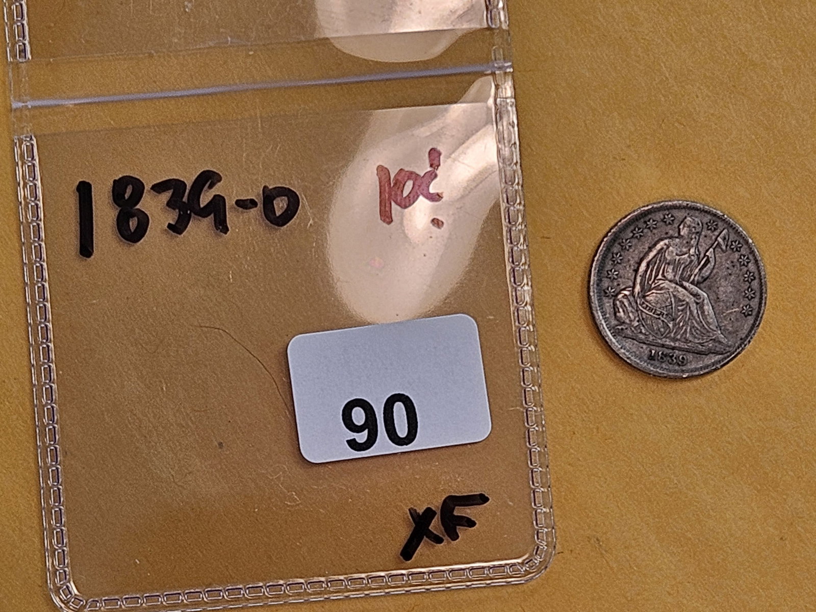 Better 1839-O Seated Liberty silver Dime - 2