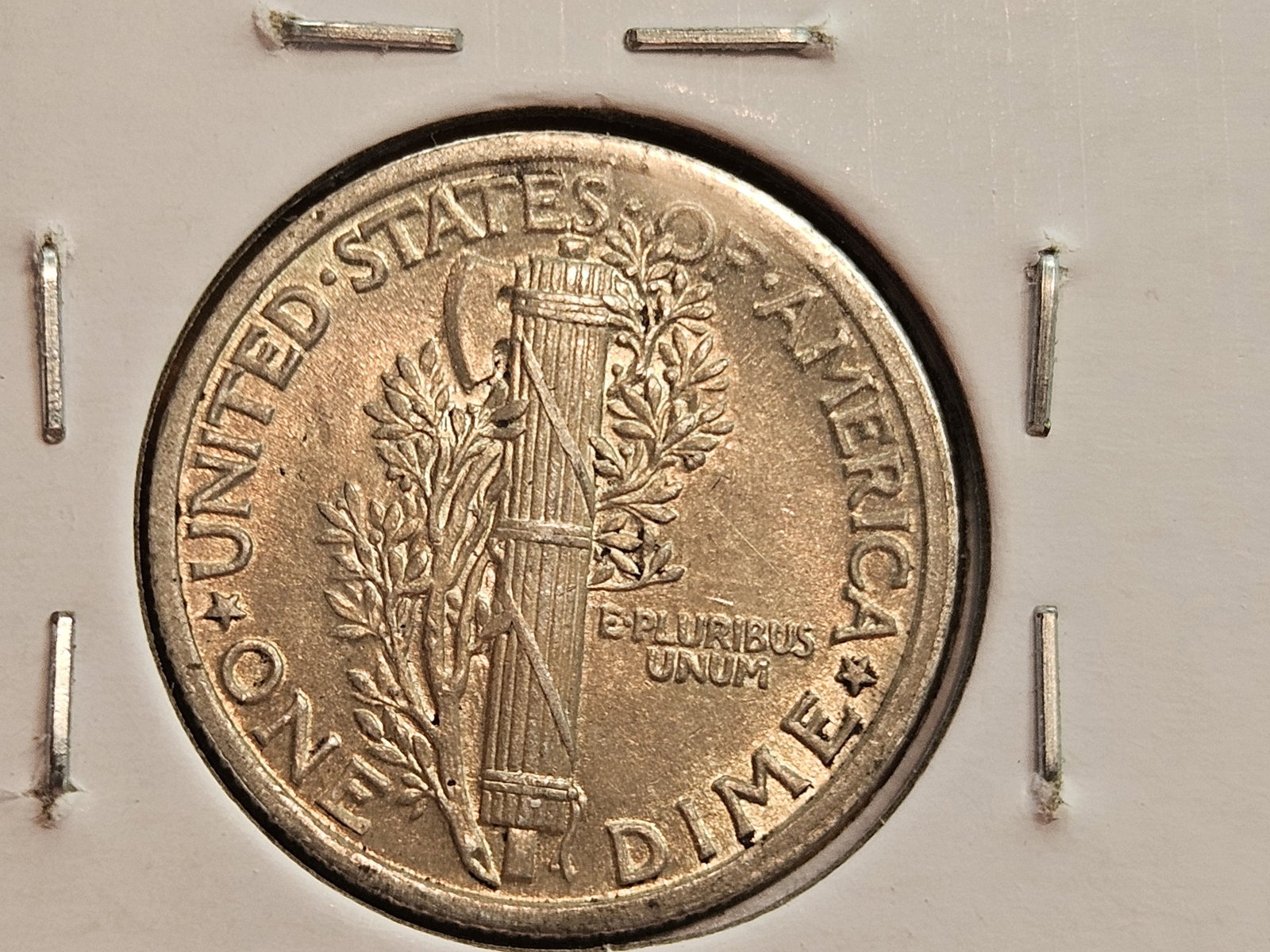 Choice AU-BU 1923 Mercury silver Dime - 4