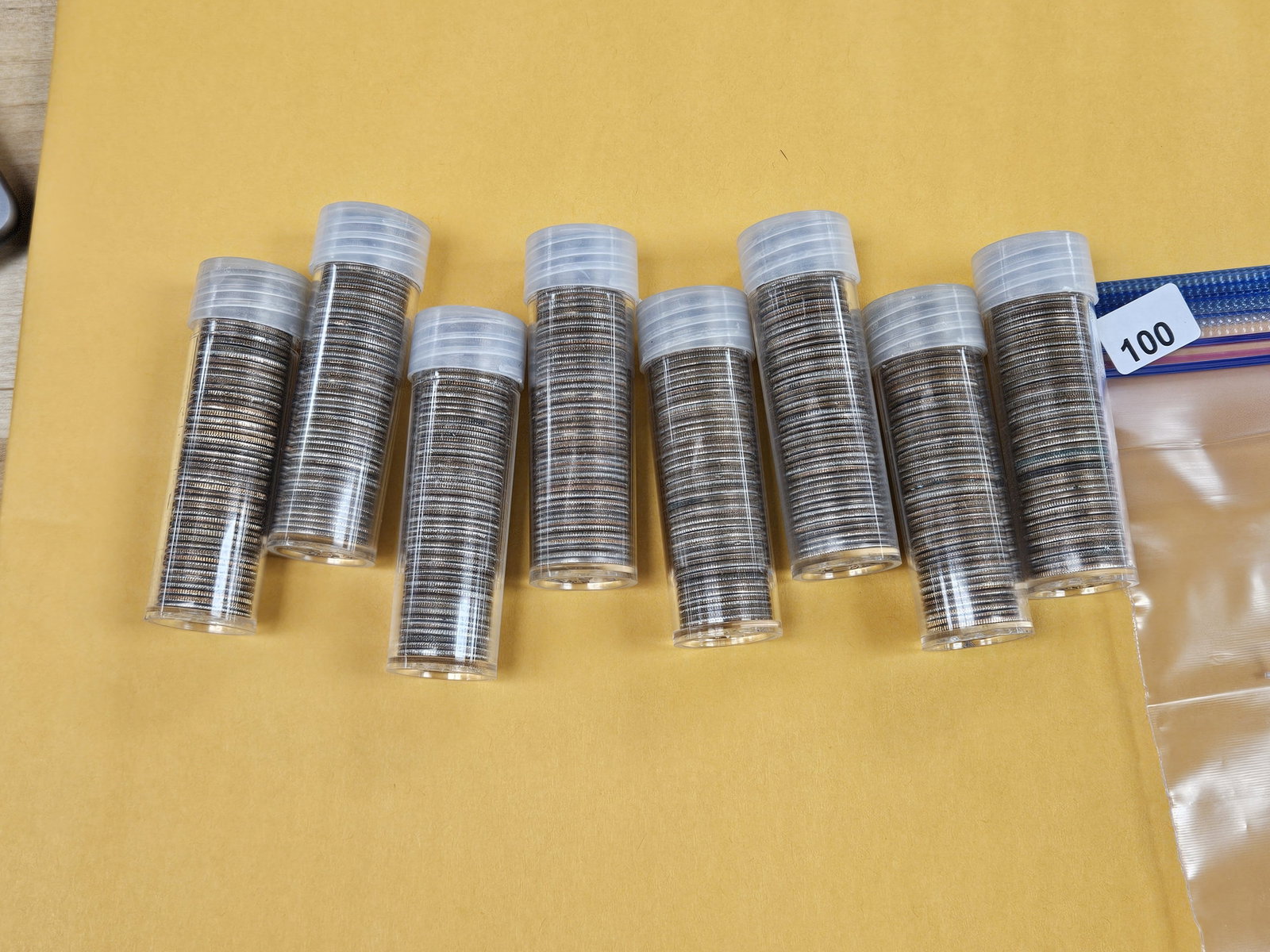 EIght mixed Brilliant Uncirculated Rolls of Roosevelt Dimes - 2