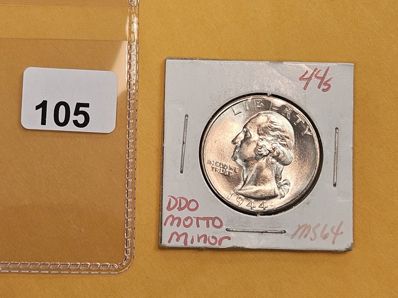 Very Choice Brilliant Uncirculated plus 1944-S Washington Quarter - 2
