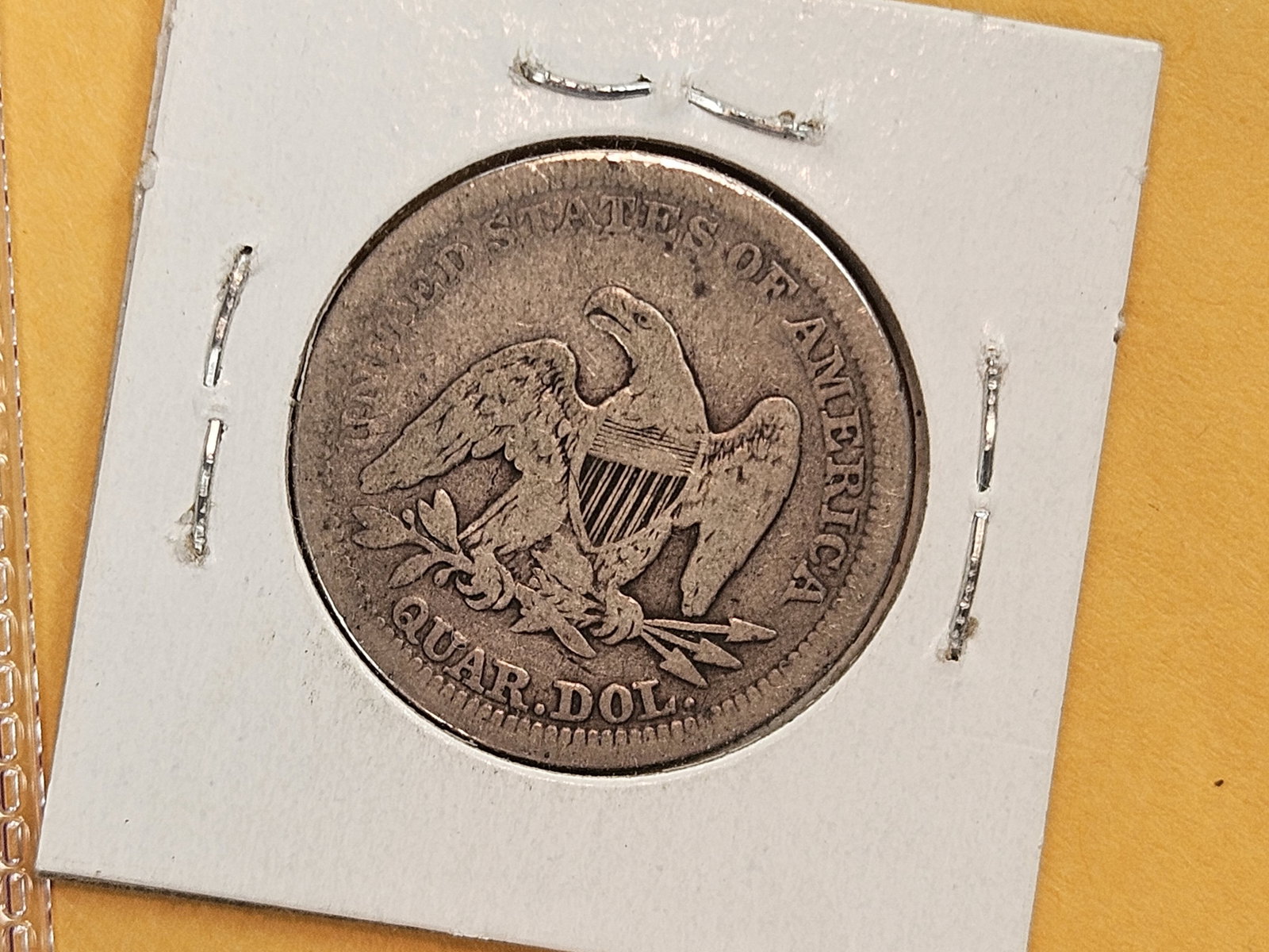 1854 With Arrows at Date Seated Liberty silver Quarter - 3