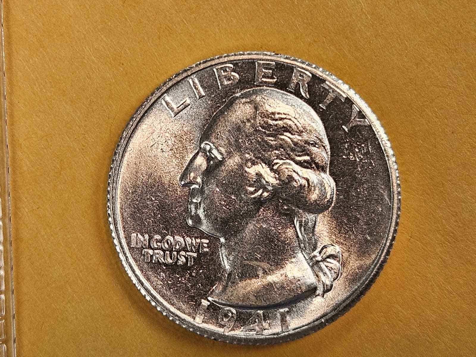 Very Choice Brilliant Uncirculated 1941-S Washington Quarter: Blazing luster
