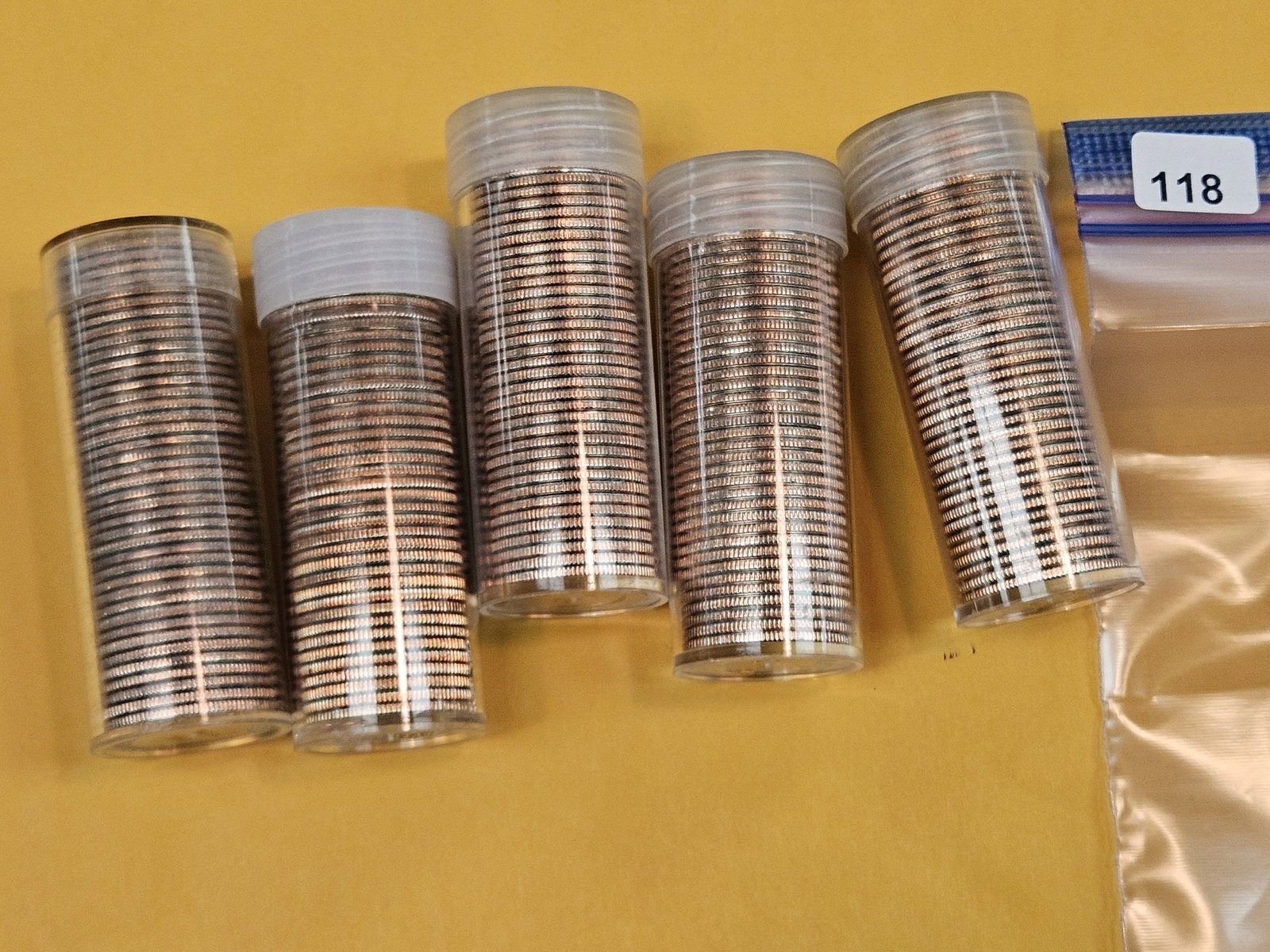 Five mixed, Brilliant Uncirculated Rolls of Washington Quarters - 2