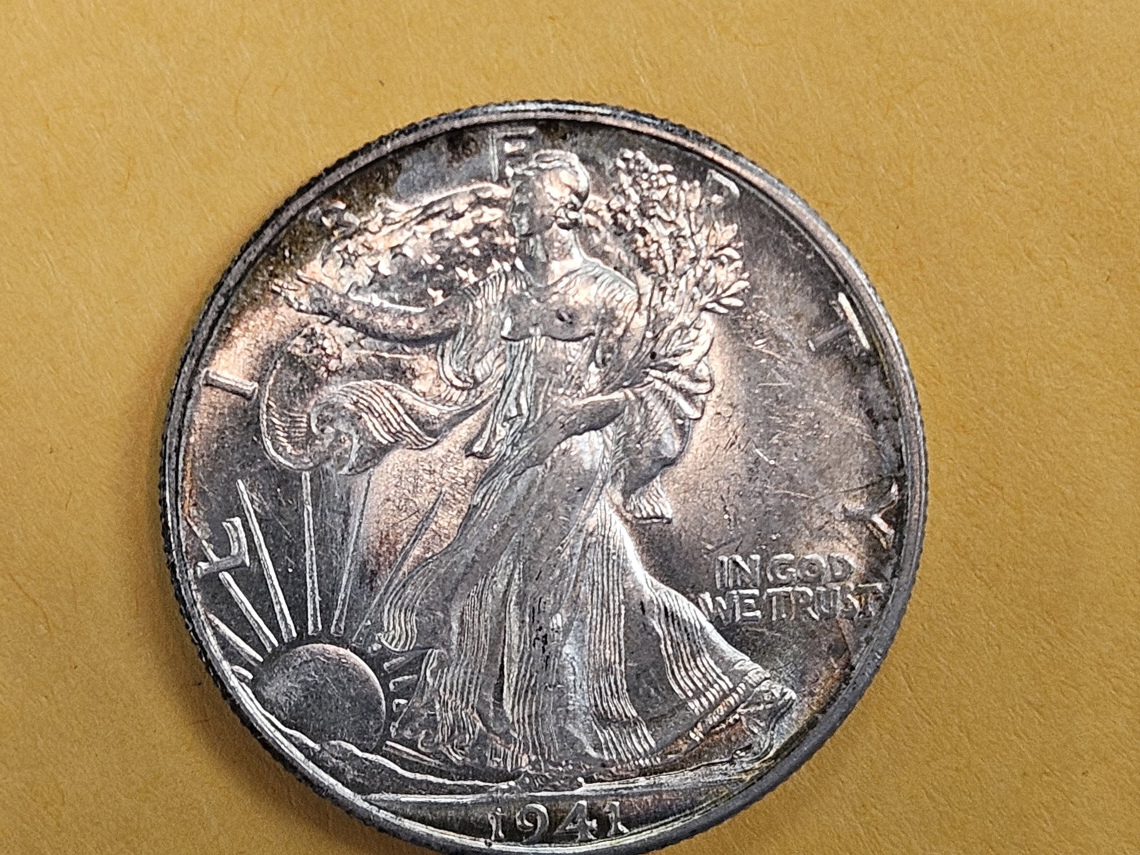 Choice Brilliant Uncirculated 1941-D Walking Liberty Half Dollar - 3