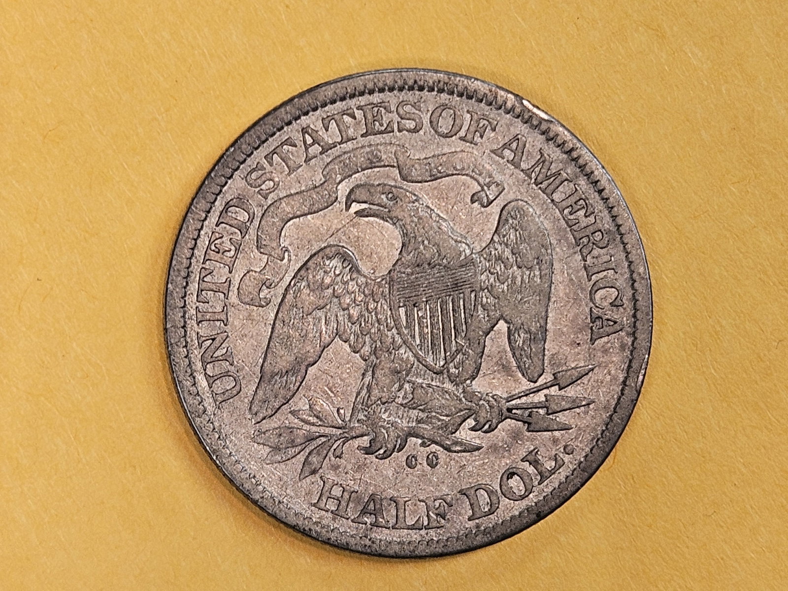 * Semi-Key * 1875-CC Seated Liberty silver Half Dollar in Fine - 5