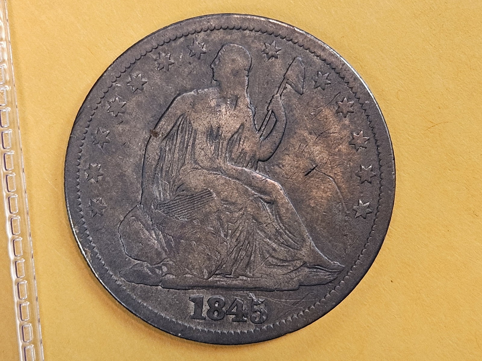 New Orleans minted Seated Liberty silver Half dollar in Very Good - 3