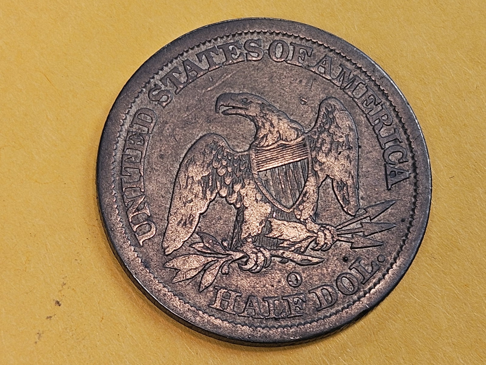 New Orleans minted Seated Liberty silver Half dollar in Very Good - 4