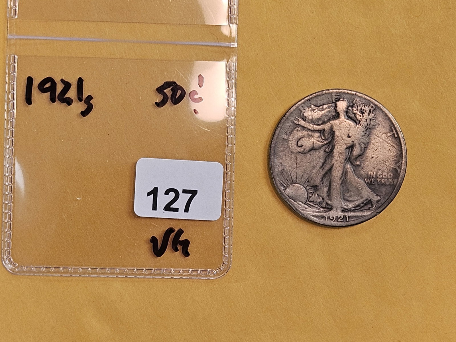 KEY DATE 1921-S Walking Liberty half Dollar - 2