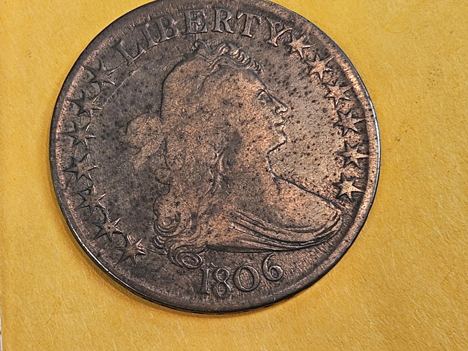 * Scarce! 1806 Draped Bust silver Half Dollar (1 of 6)