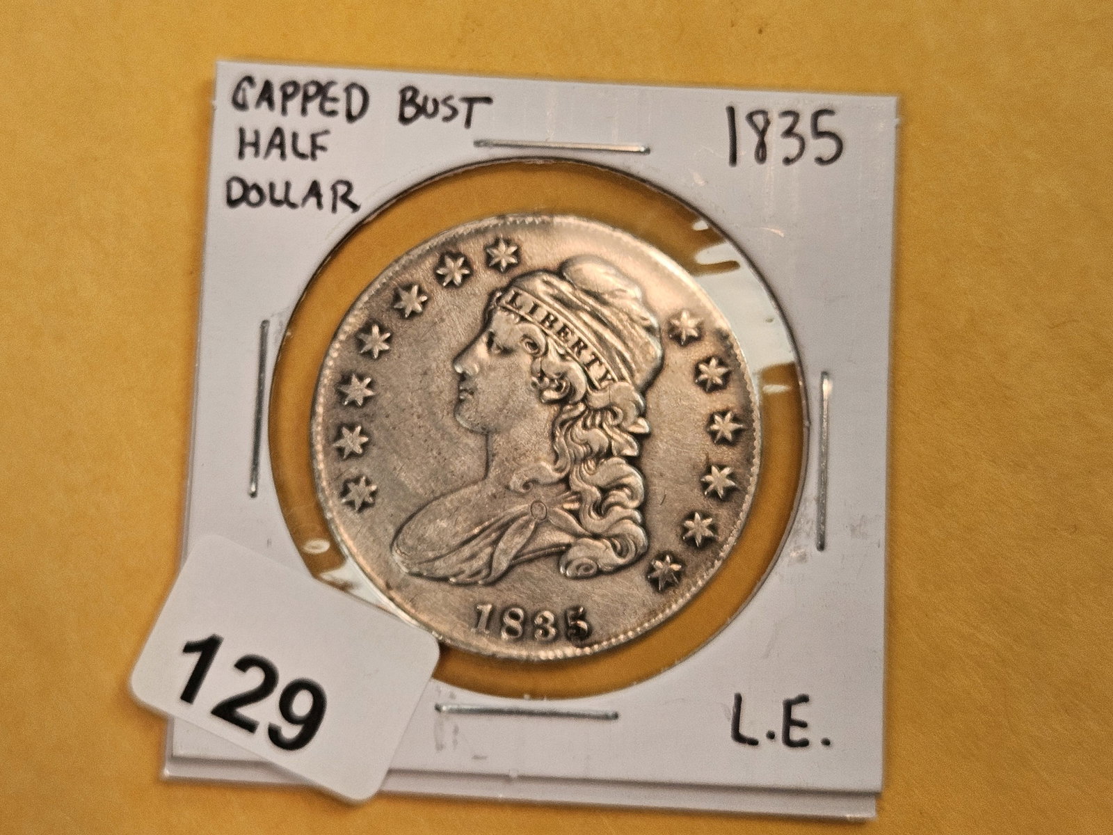 1835 Capped Bust half Dollar in Very Fine plus - details - 2