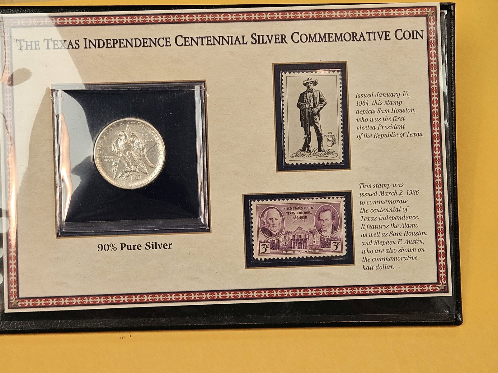 * GEM Brilliant Uncirculated 1937-S Texas Commemorative silver Half Dollar - 3