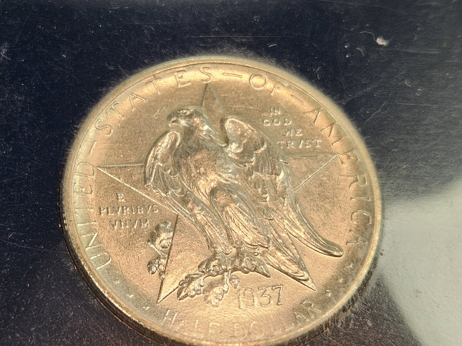 * GEM Brilliant Uncirculated 1937-S Texas Commemorative silver Half Dollar - 4