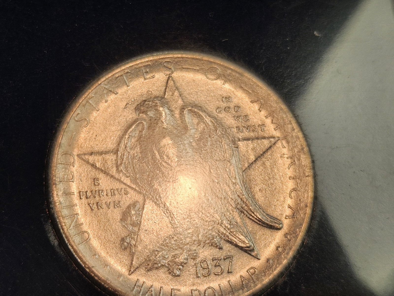 * GEM Brilliant Uncirculated 1937-S Texas Commemorative silver Half Dollar - 5