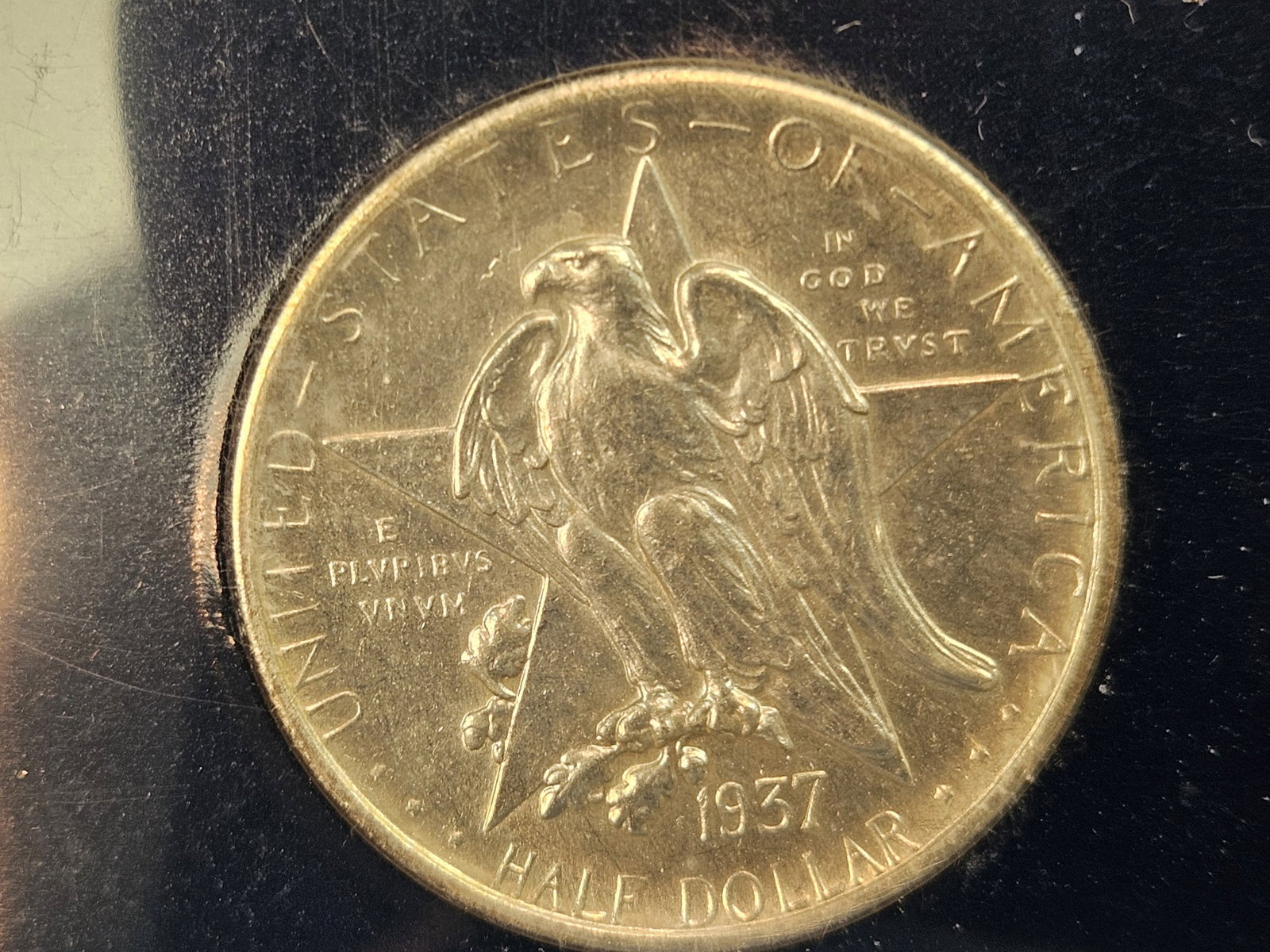 * GEM Brilliant Uncirculated 1937-S Texas Commemorative silver Half Dollar - 7
