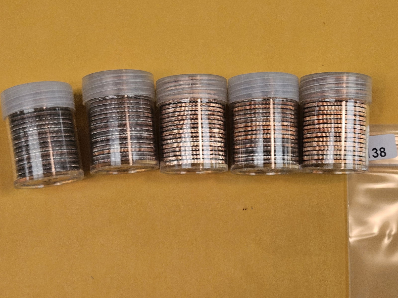 Five mixed, Brilliant Uncirculated Rolls of Kennedy Half Dollars - 2