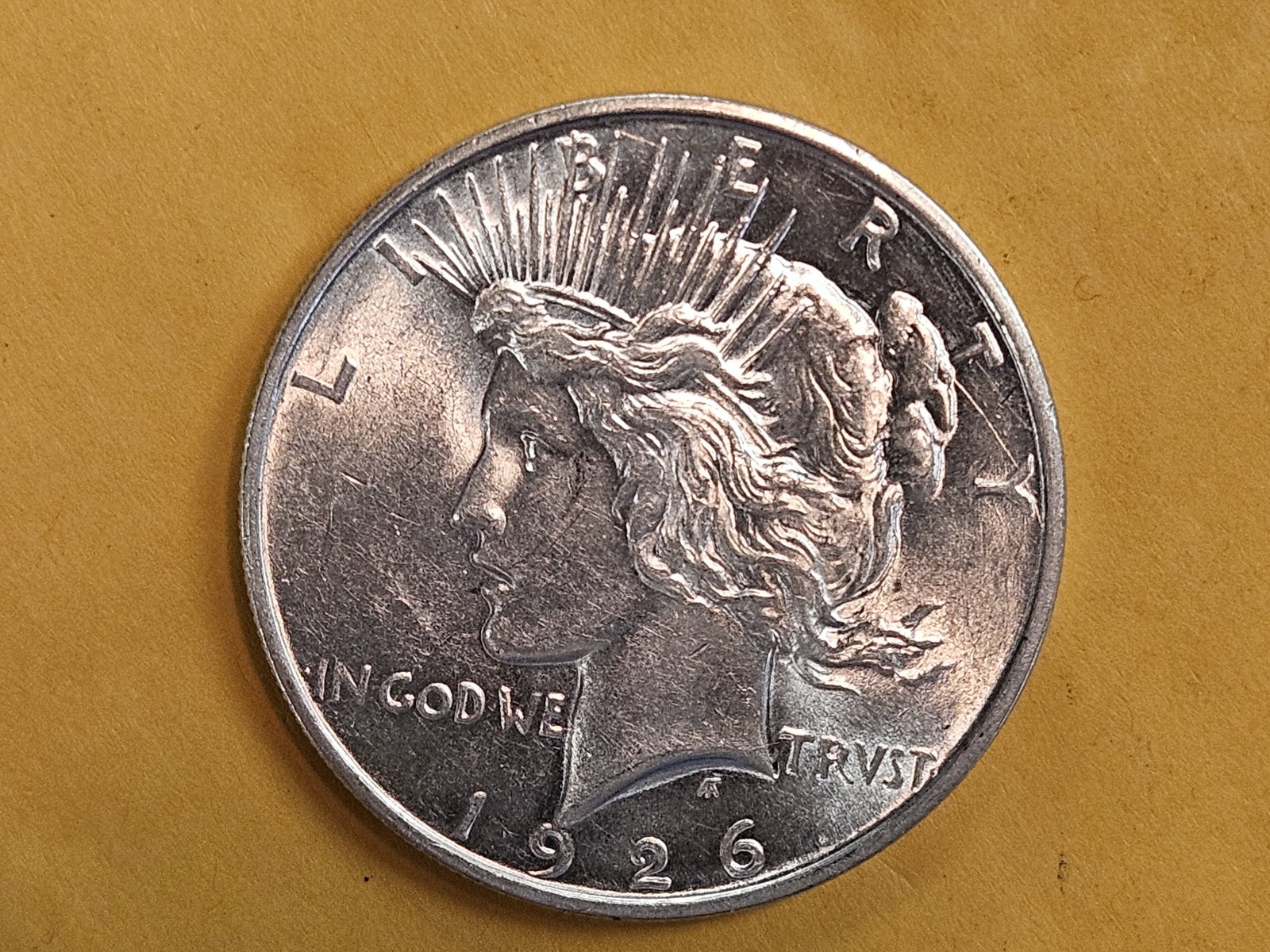 * Choice Brilliant Uncirculated 1926-D Peace Silver Dollar - 3