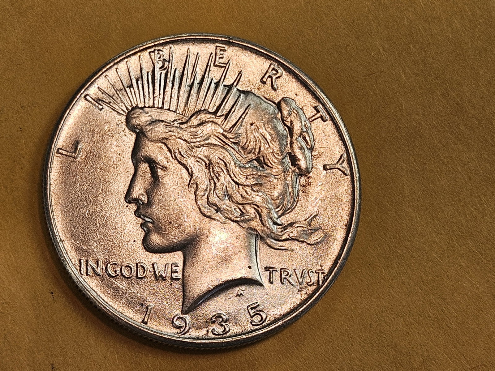 * Very Choice Brilliant Uncirculated 1935 Peace Silver Dollar - 4