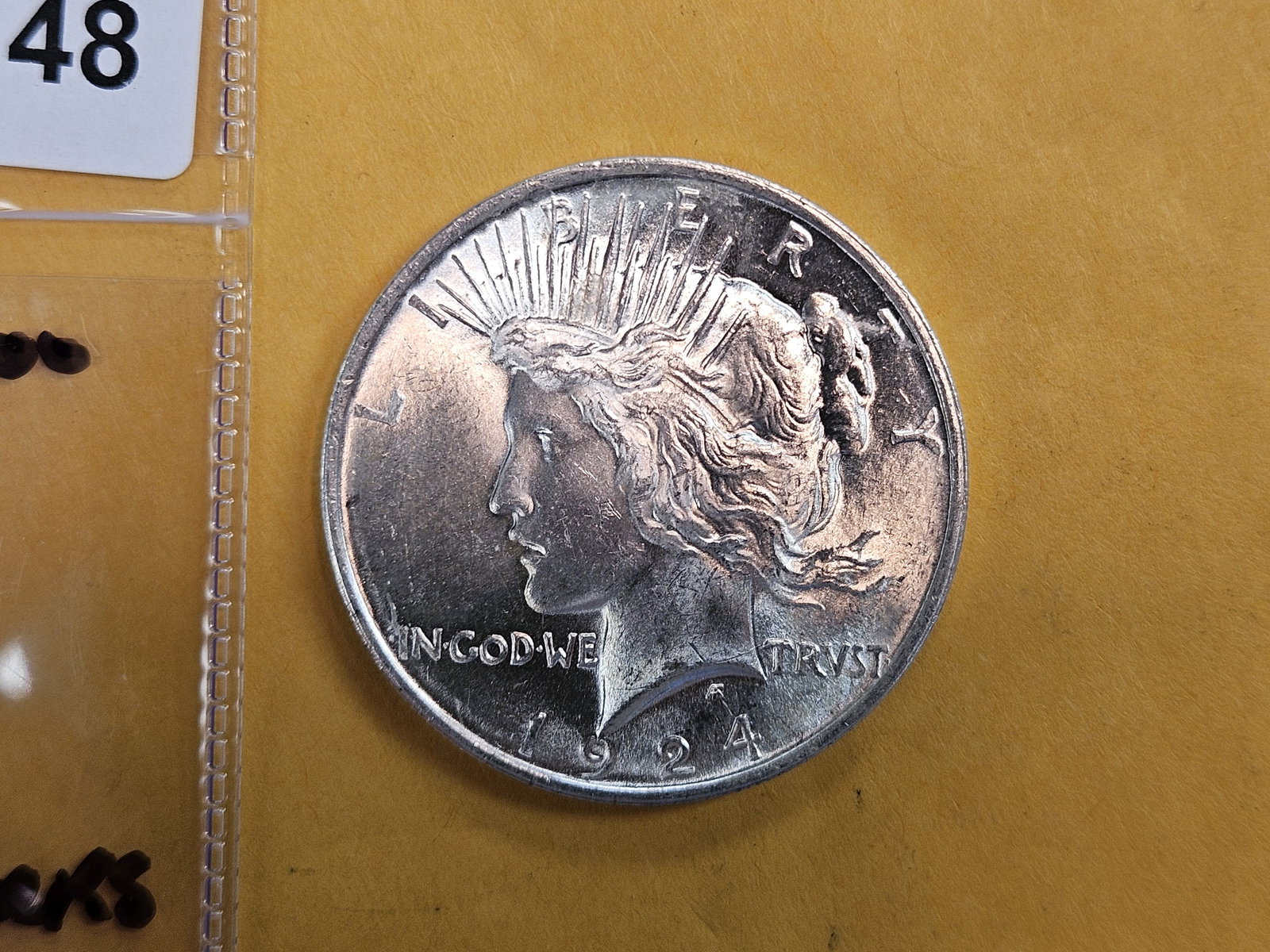 Very Choice to GEM Brilliant Uncirculated 1924 Peace Dollar: Amazingly flashy luster!