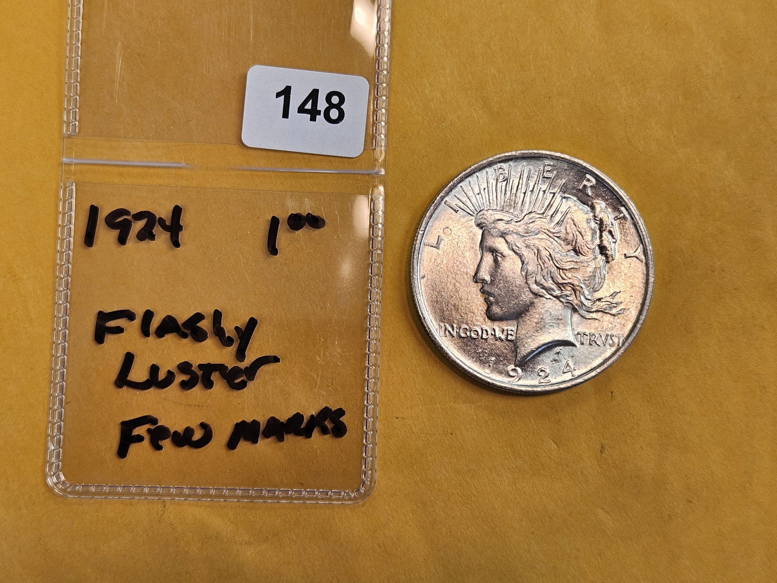 Very Choice to GEM Brilliant Uncirculated 1924 Peace Dollar - 2