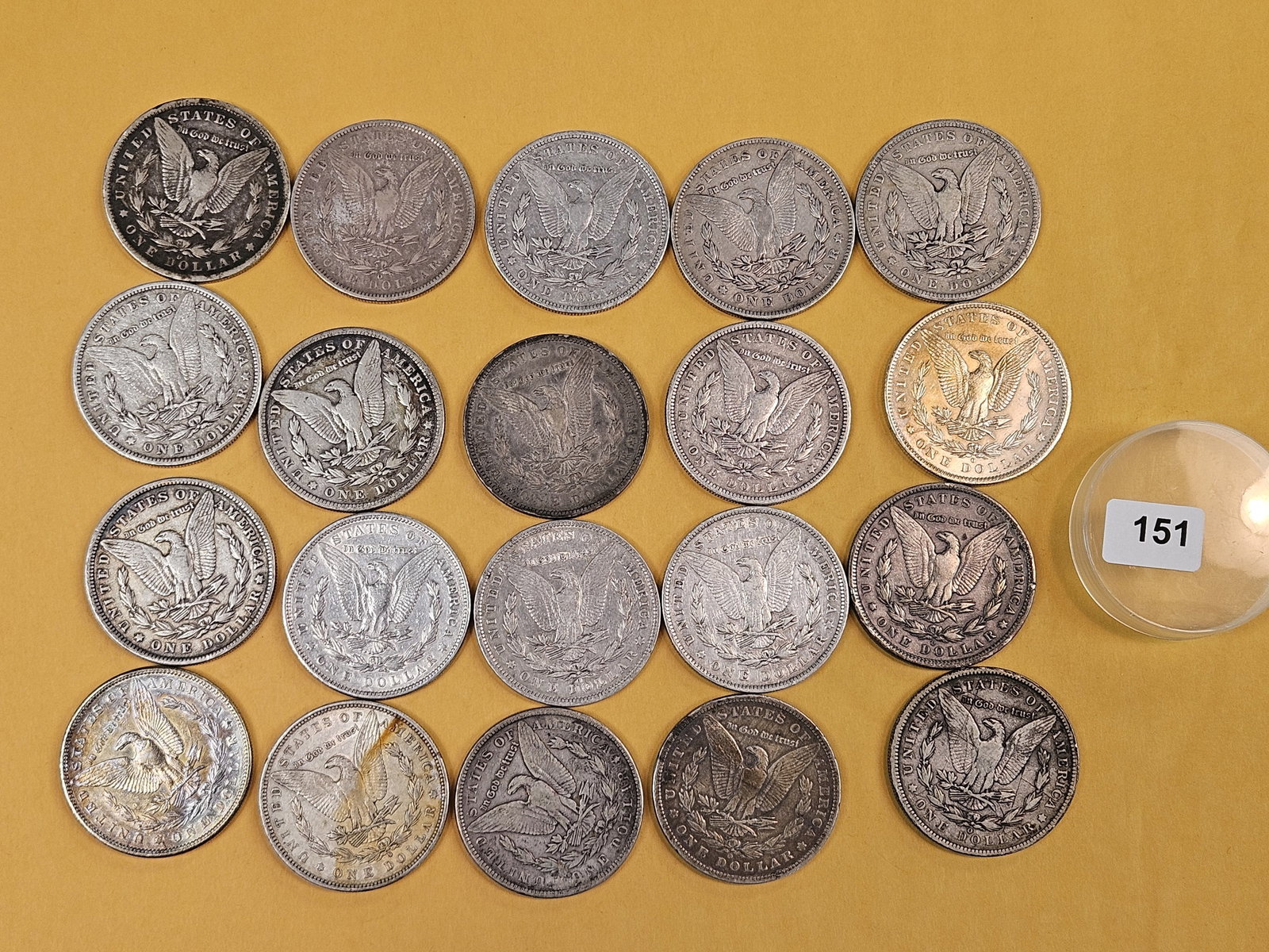 ** FULL ROLL ** Twenty Morgan Silver Dollars - 6